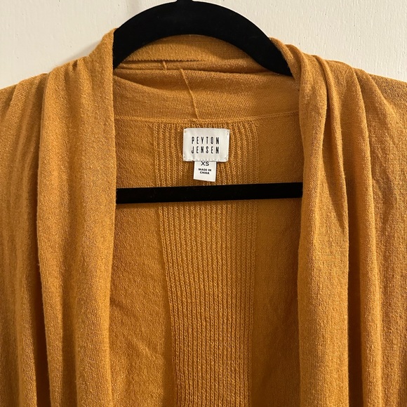 Evereve Peyton Jensen Mustard Yellow Light Cardigan XS - Picture 5 of 5
